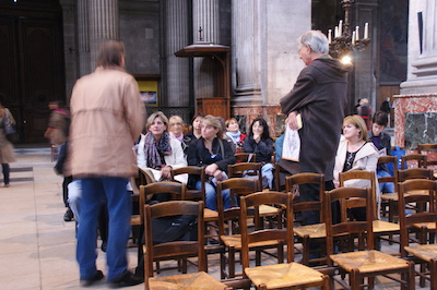 ArkaeOdyssey inside the church Saint-Sulpice