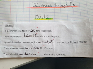 Agrandir l'image de la dictée sur l’archéologie en classe de CE2/CM1 par Jérémy Pinto