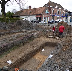 Rescue excavation conducted by the French INRAP