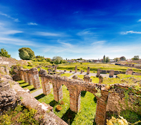 Vue du cryptoportique du Forum antique de Bavay