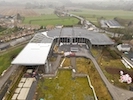 La nouvelle toiture du Forum antique de Bavay vue de drone